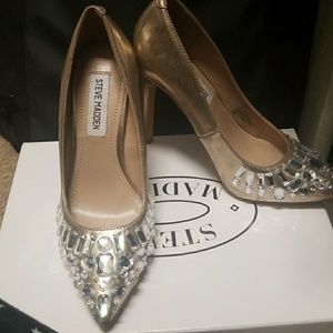 Gold Steve Madden Penda Heels